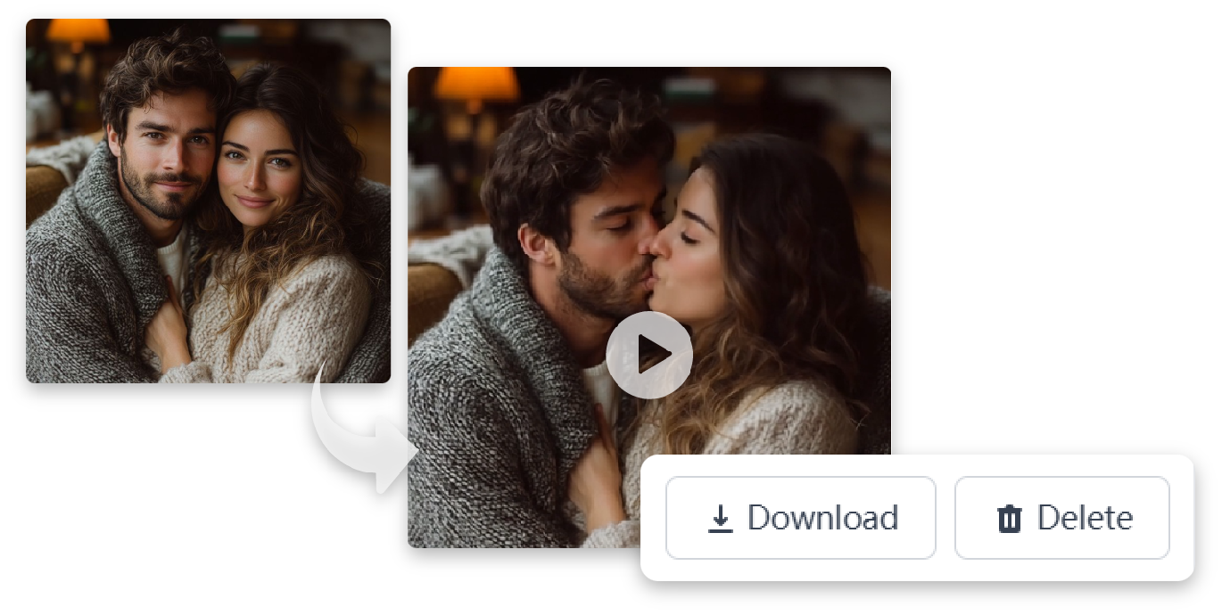 Generate and Download Your Kiss Video