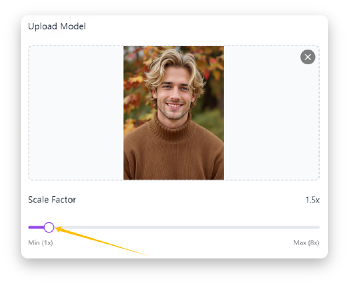 Select the Upscale Factor