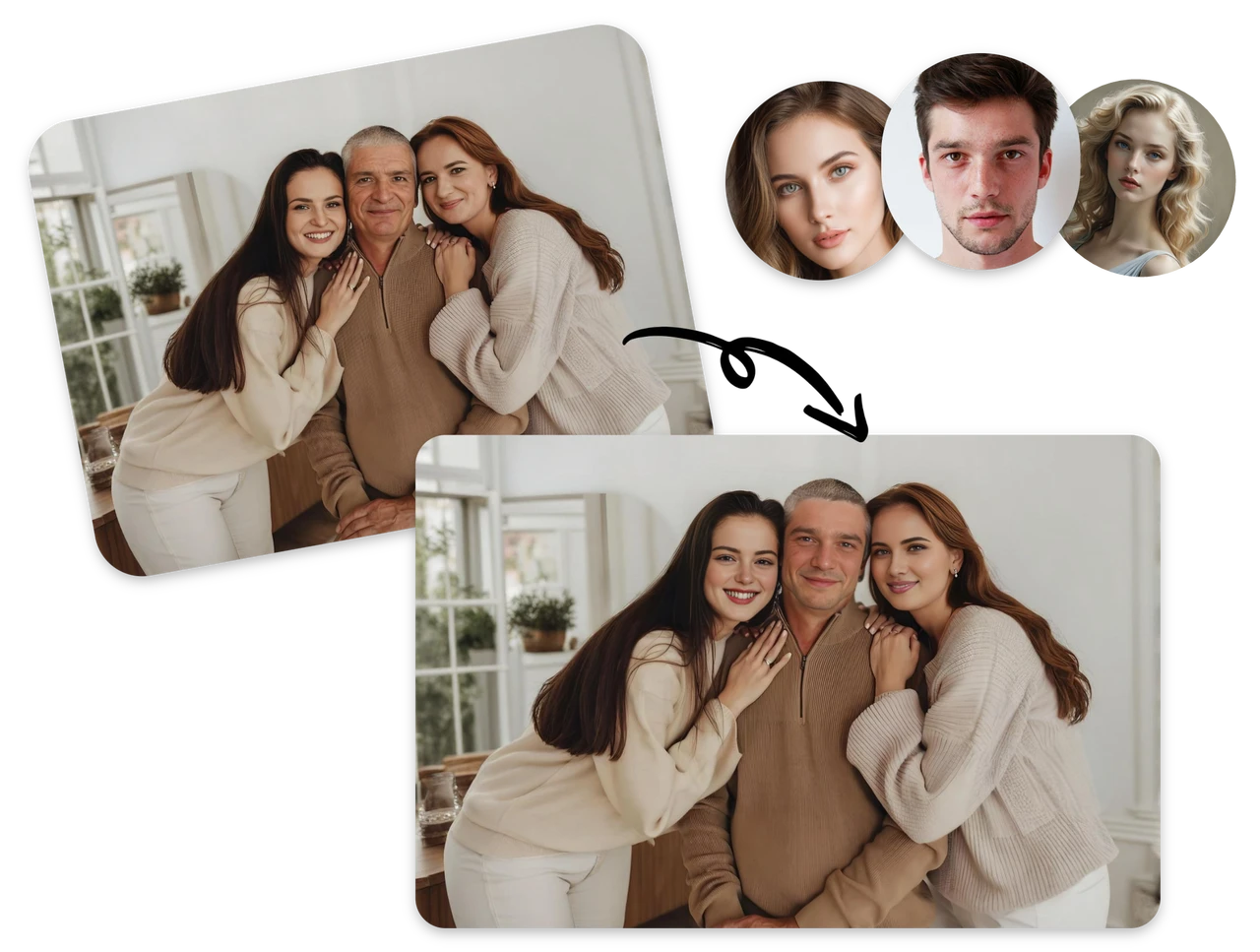 Multiple Face Swap for Family Photos