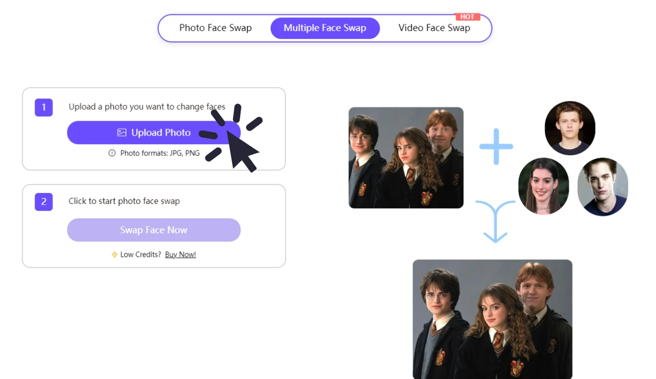 Upload Multiple Faces Image