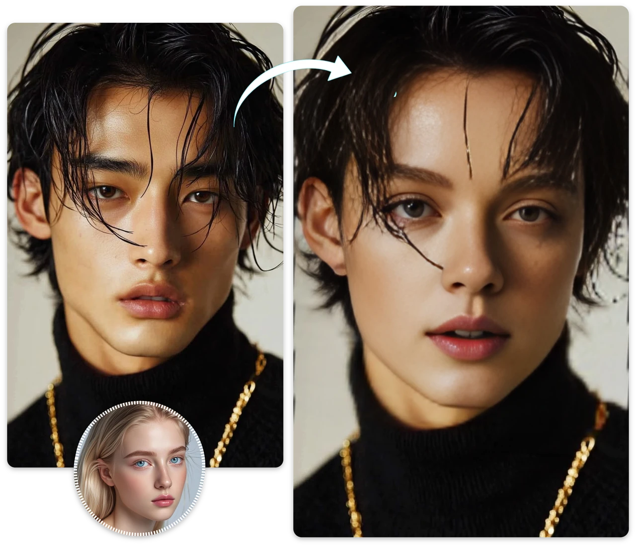 Explore Gender Swap Transformations with AI Face Swap